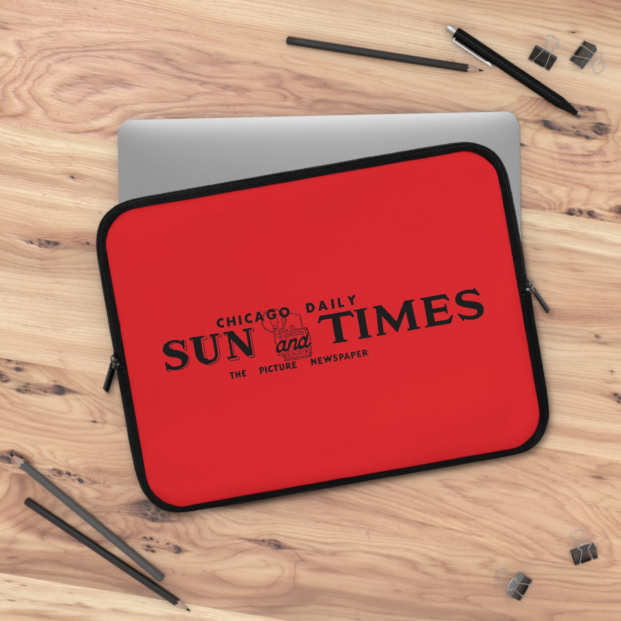 1940's "Chicago Daily Sun and Times" Vintage Logo Laptop/Tablet Sleeve
