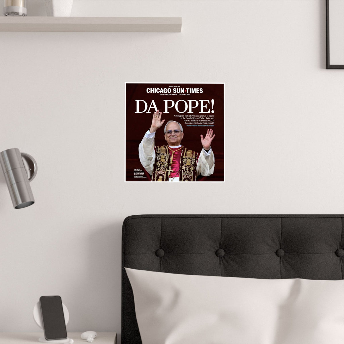 Da Pope! Front Page Unframed Print – Chicago Sun-Times