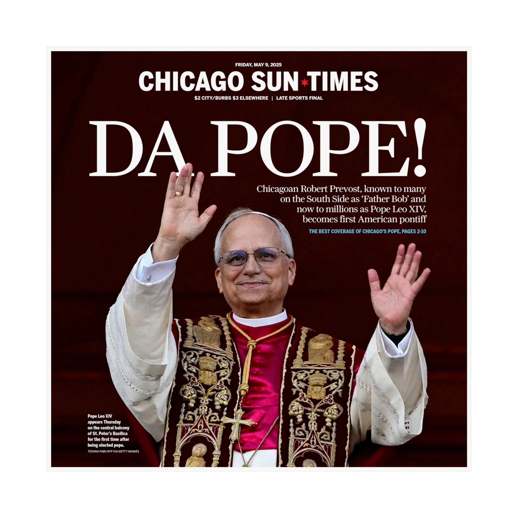 Da Pope! Front Page Unframed Print