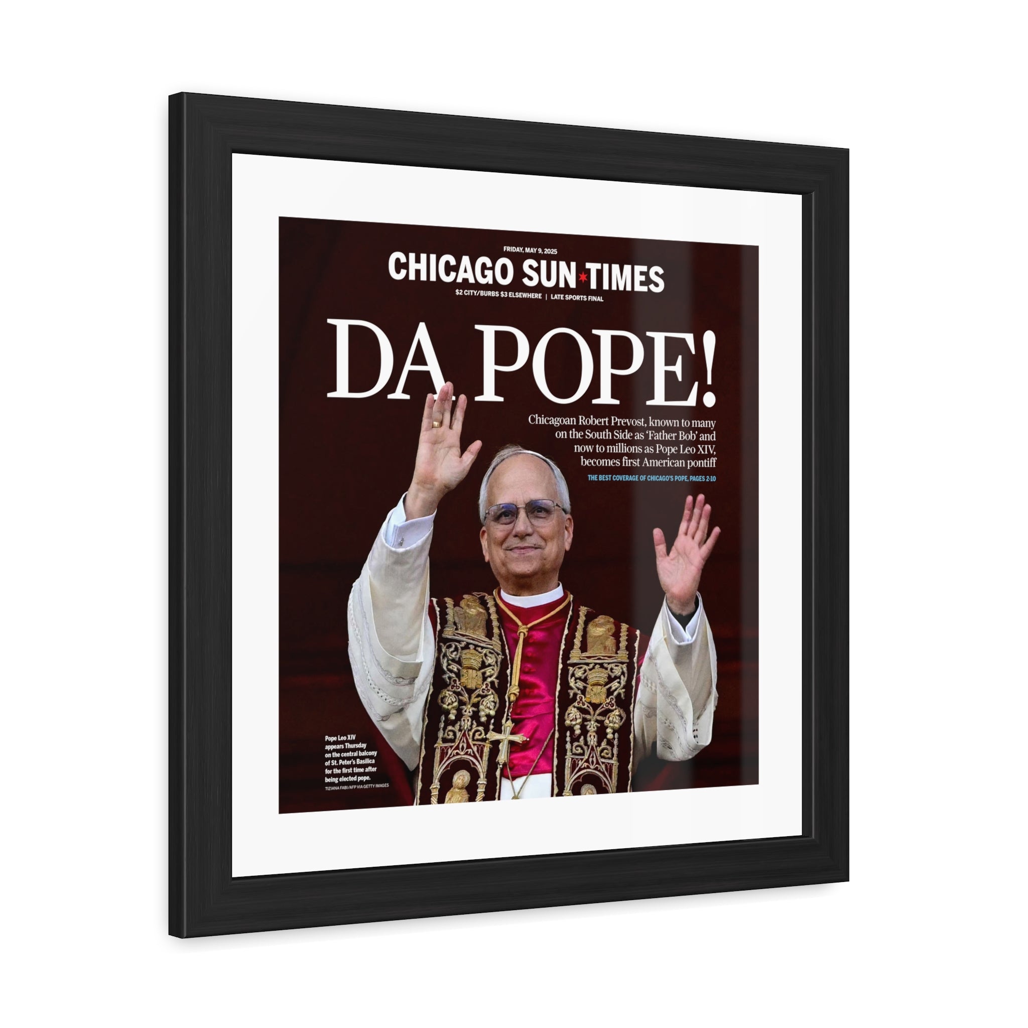 Da Pope! Front Page Framed Print