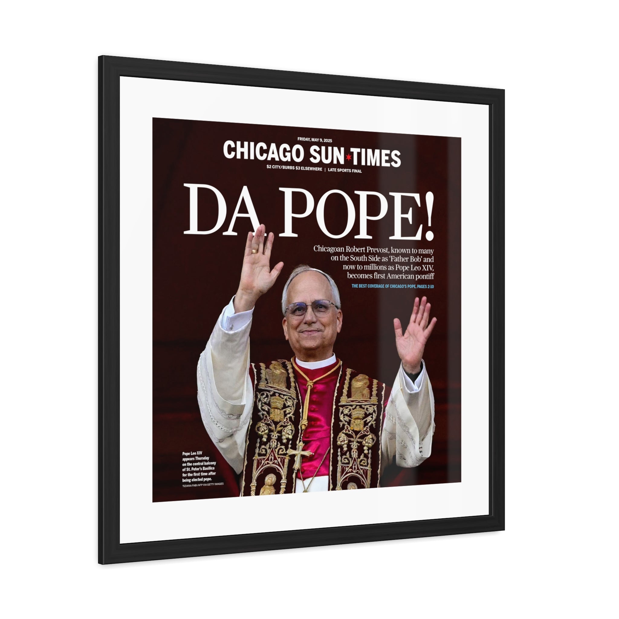 Da Pope! Front Page Framed Print