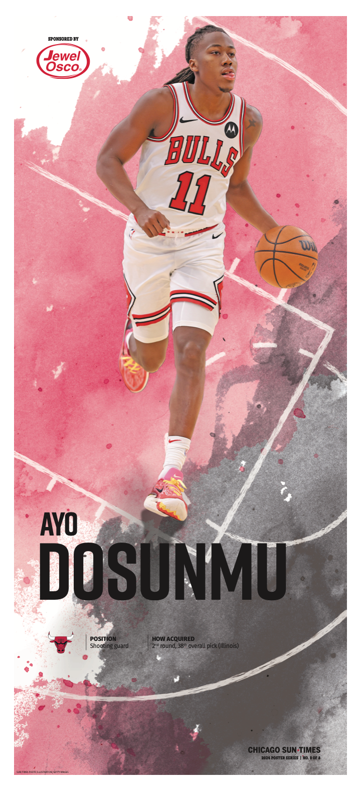 The Chicago Bulls' Ayo Dosunmu Sports Fan Poster 8/8 – Chicago