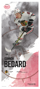 The Blackhawks' Connor Bedard - Sports Fan Poster 5/8